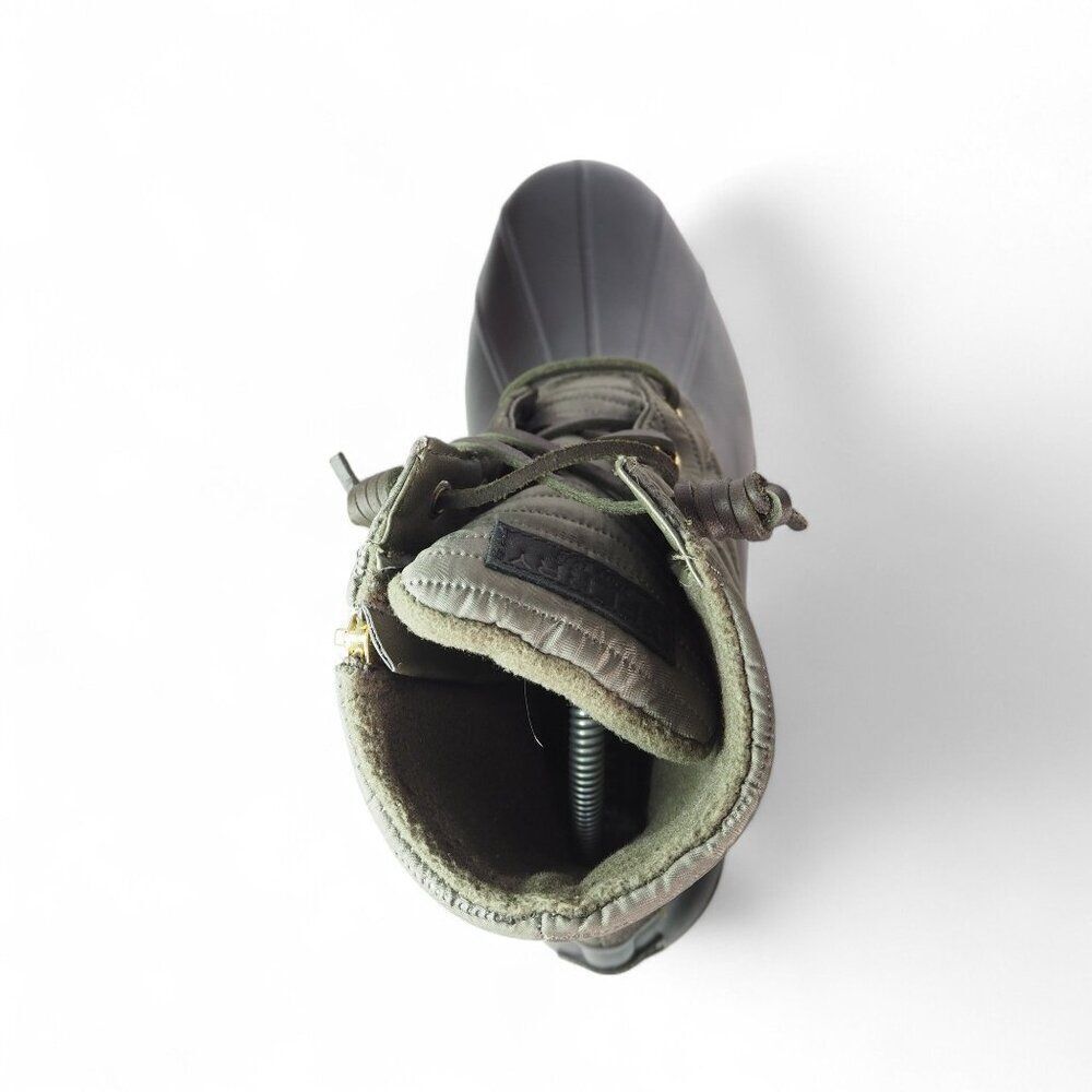 Sperry Saltwater Puff Quilted Pac Duck Boots Olive / Black STS8670 Women's 10 - Picture 9 of 11